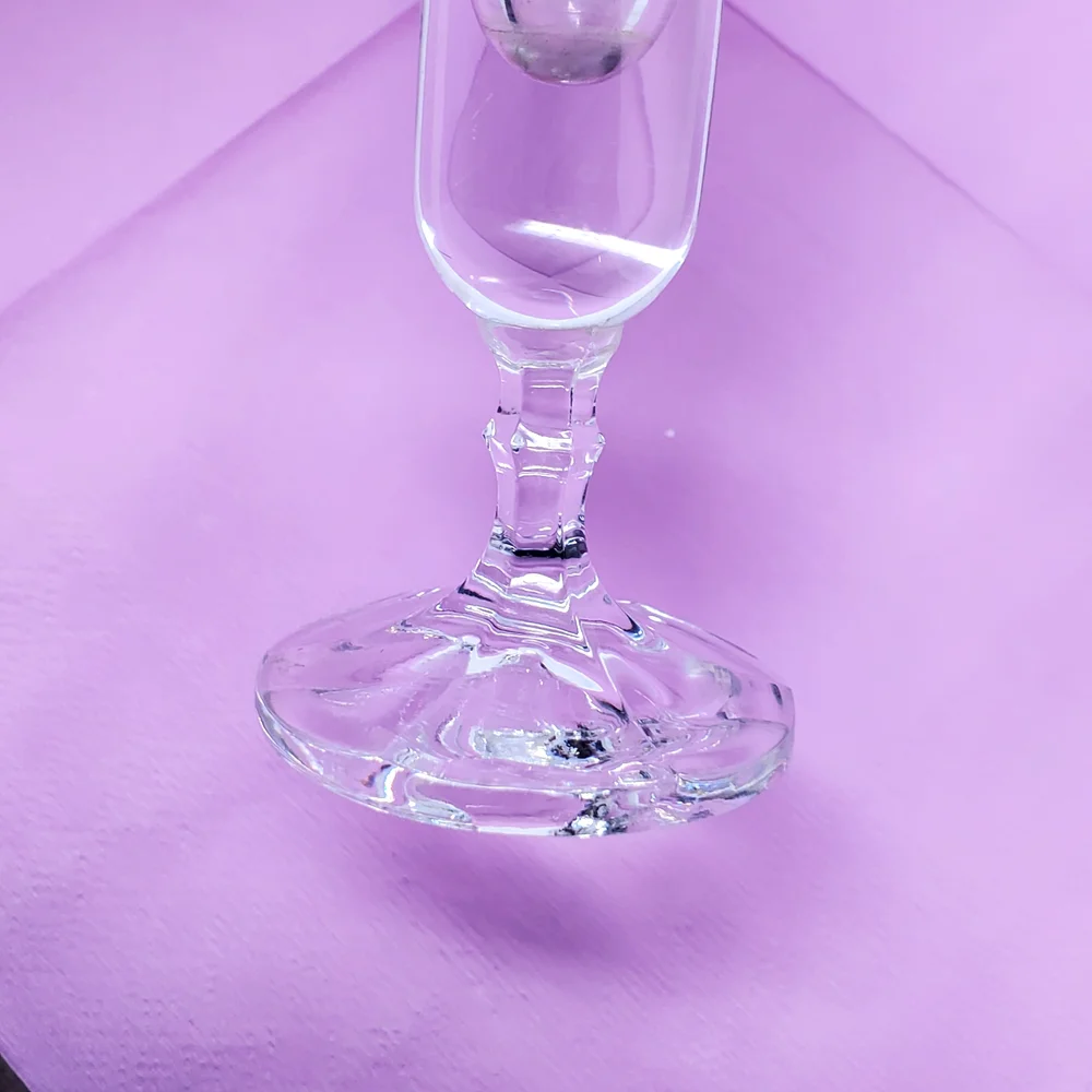 Vintage tall thin footed Elegant clear crystal vase 9.25